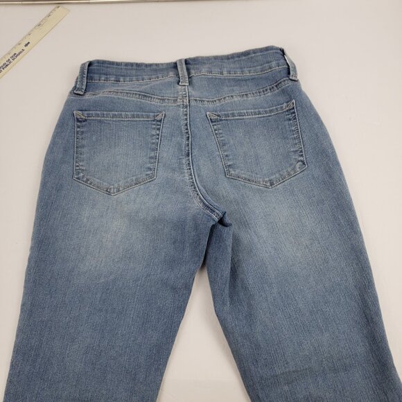 NYDJ 2P Lift Tuck Crochet Hem All Over Stretch Womens Doilie Ankle Jeans Pants - Picture 11 of 16